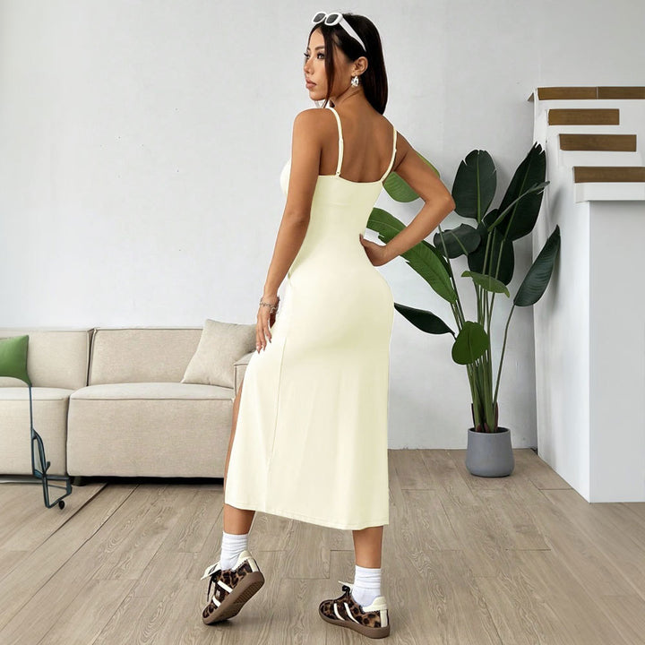 Robe midi pour femmes avec motifs floraux et fente latérale Levoire
