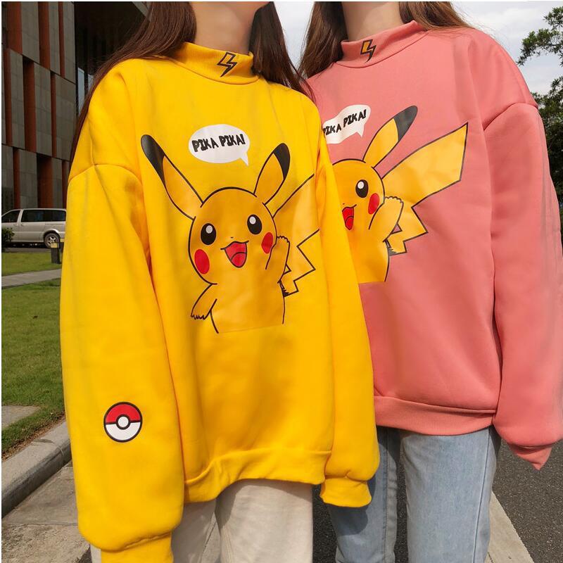 Sweatshirt femme avec motif Pikachu et col haut Levoire