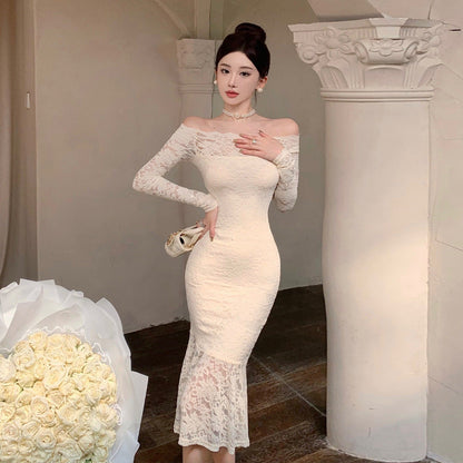 Levoire | Belle robe de sirène longue avec dentelle