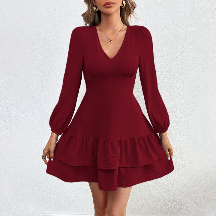 Robe mini femme avec ourlet volanté et élégantes manches bouffantes Levoire