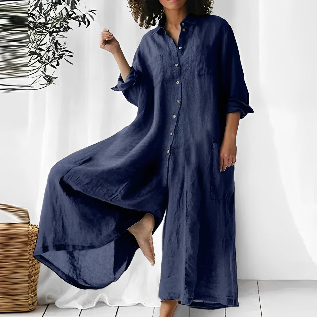 Levoire | Combinaison Élégante Avec Design Stylé Bleu foncé