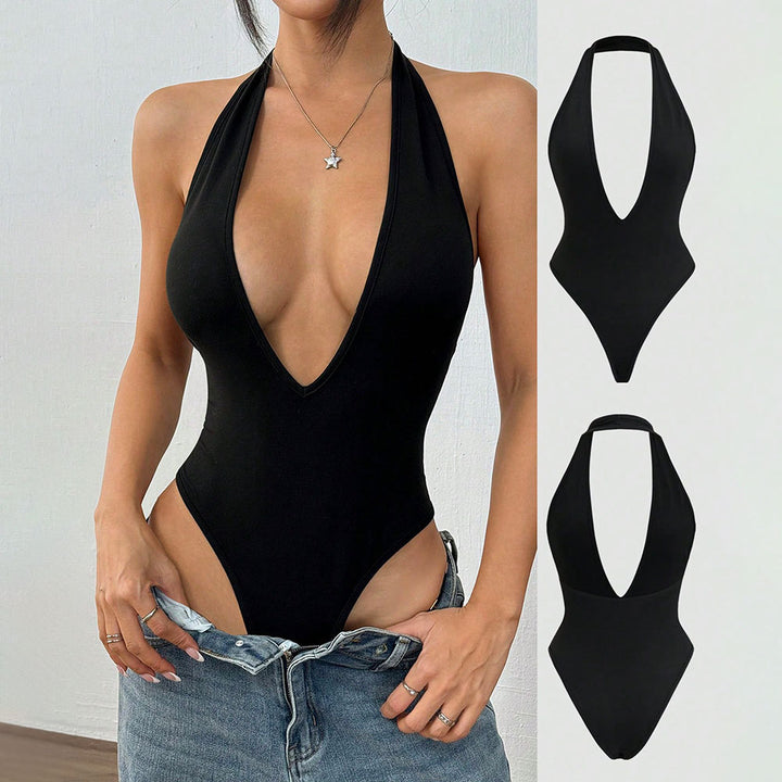 Maillot de bain femme avec décolleté en V profond et découpes hautes sur les jambes Levoire