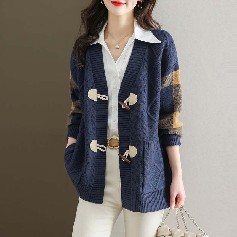 Levoire | Veste En Tricot À Carreaux Vintage