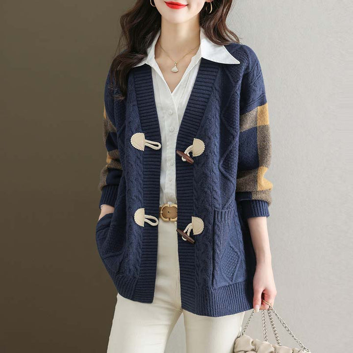 Levoire | Veste En Tricot À Carreaux Vintage