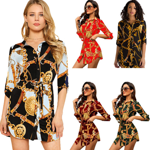 Robe chemise découpée tendance pour femmes Levoire
