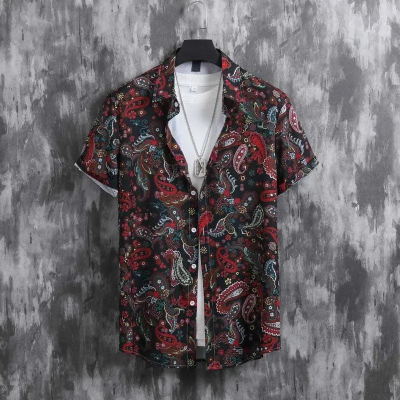 Levoire | Salopette décontractée pour hommes Rouge paisley