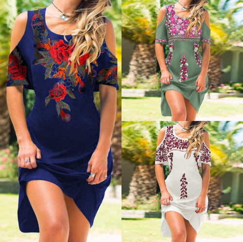 Levoire | Robe Midi à Encolure Ronde Élégante avec Ourlet Large