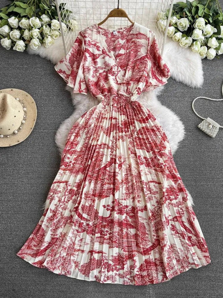 Levoire | Robe étroite avec décolleté en V et manches raglan Rosenrot Taille libre