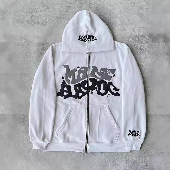 Veste à capuche pour femmes avec lettrage graphique et coupe décontractée Levoire
