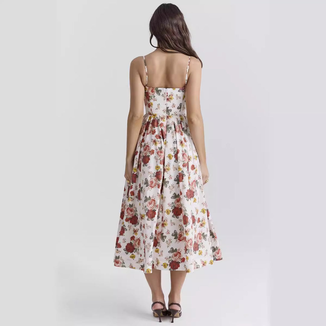 Robes maxi pour femmes avec motif floral et silhouette élégante et fluide Levoire