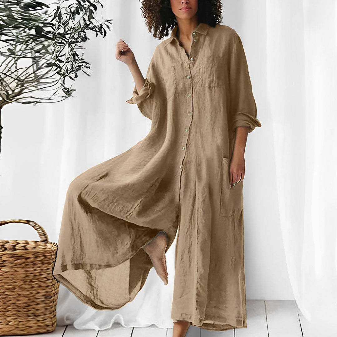 Levoire | Combinaison Élégante Avec Design Stylé Khaki