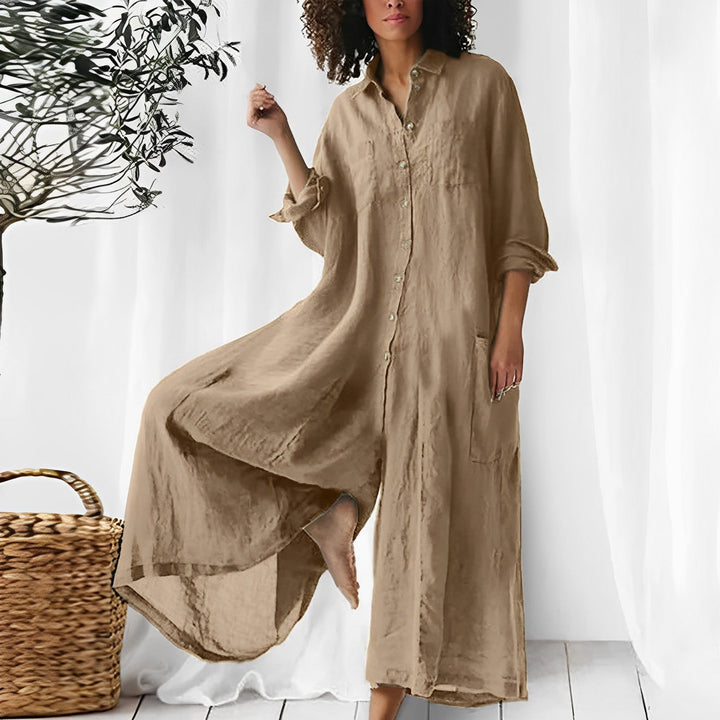 Levoire | Combinaison Élégante Avec Design Stylé Khaki