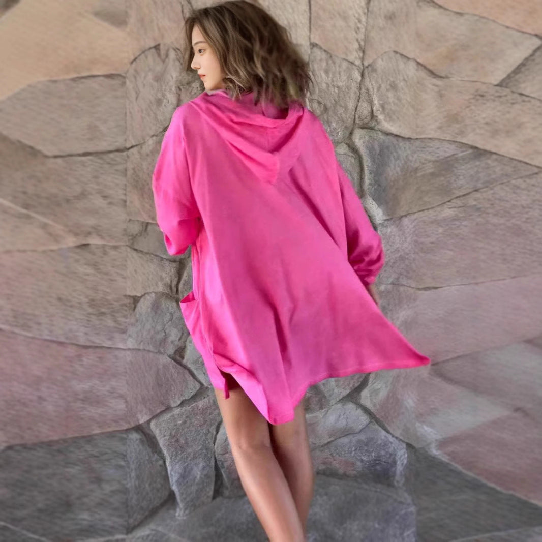 Veste de transition pour femme, loose, de haute qualité, avec capuche et poches pratiques Levoire