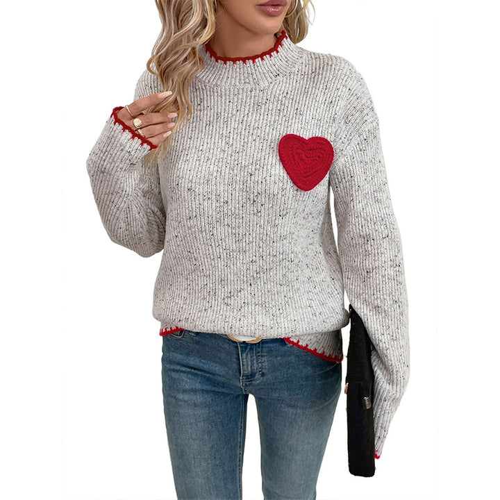 Sweater pour femme avec appliqué en forme de cœur Levoire