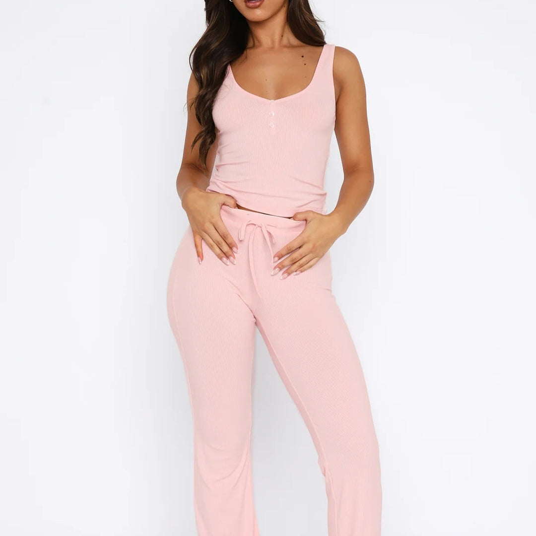 Levoire | Confortable ensemble top et pantalon lounge Rosa