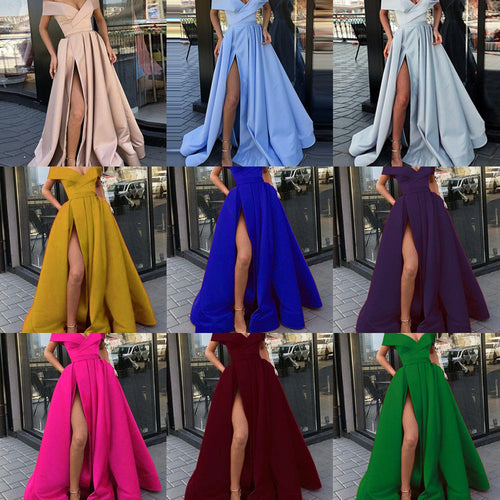 Levoire | Glamourueux Profond V décolleté Satin Multicolore Robe