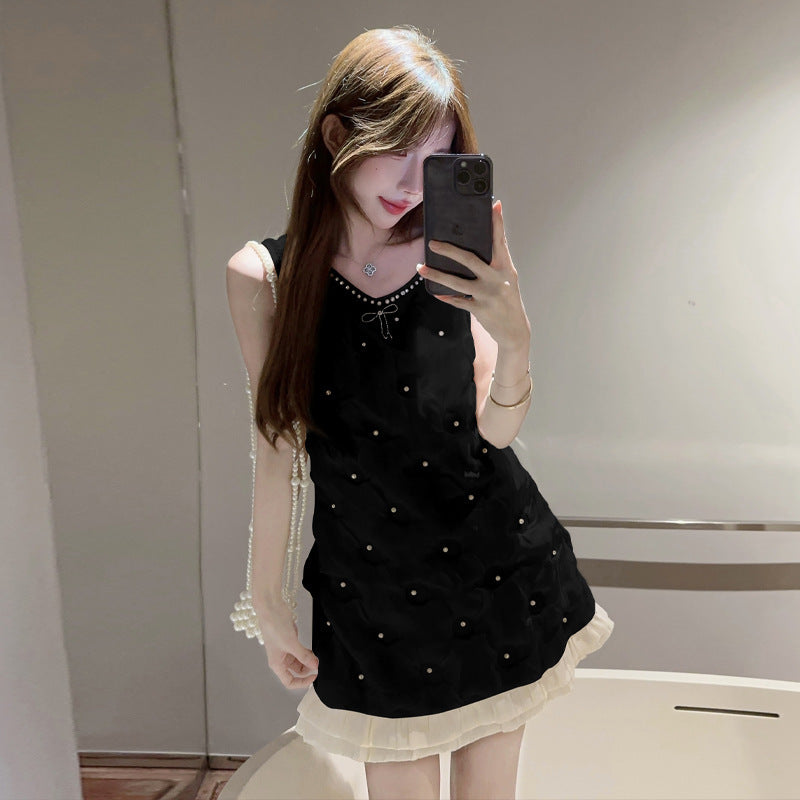 Levoire | Clous-Robe Chanel Col Ronde-Pliée-Ouest-Robe
