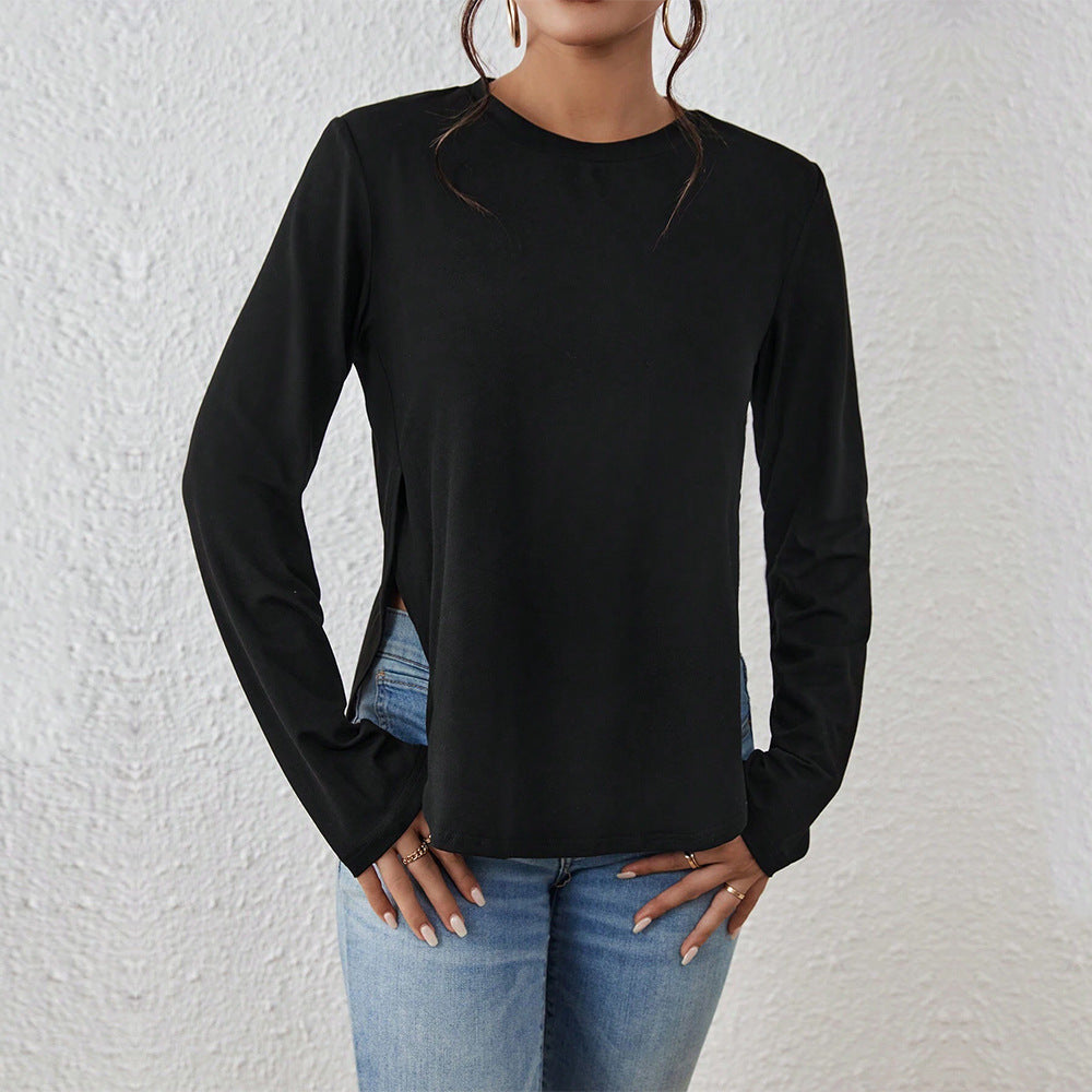Chemisier à manches longues pour femmes avec des détails découpés tendance et une coupe confortable Levoire