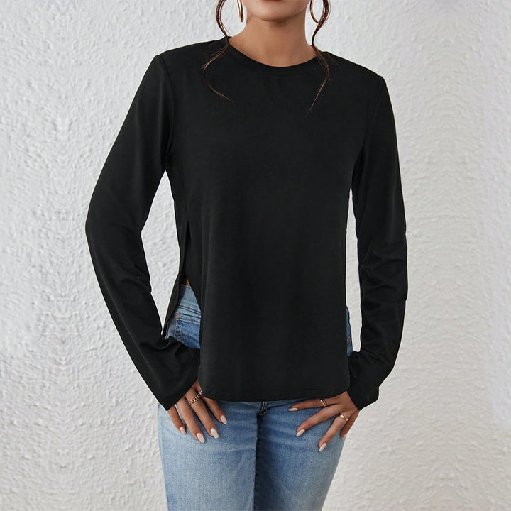 Chemisier à manches longues pour femmes avec des détails découpés tendance et une coupe confortable Levoire