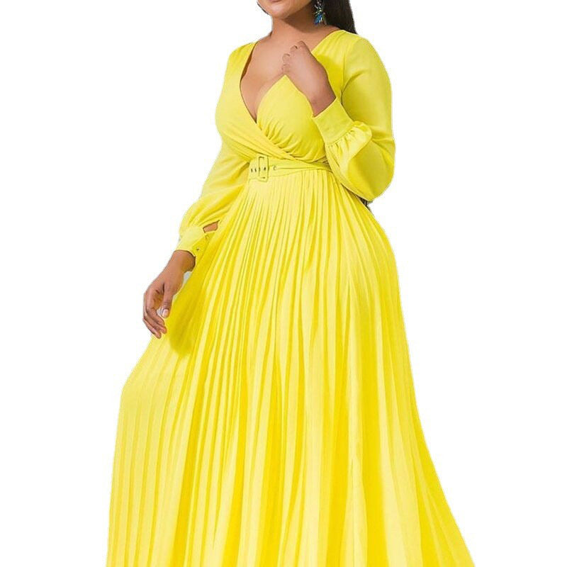 Levoire | Élégant Vintage Sifon Longue Manche-M robe longue