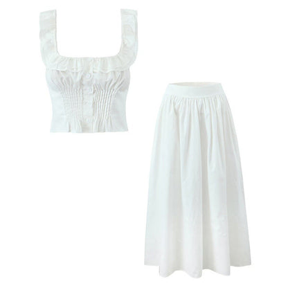 Levoire | Boîte de fronces Gilet de fronces sans manches Jupe