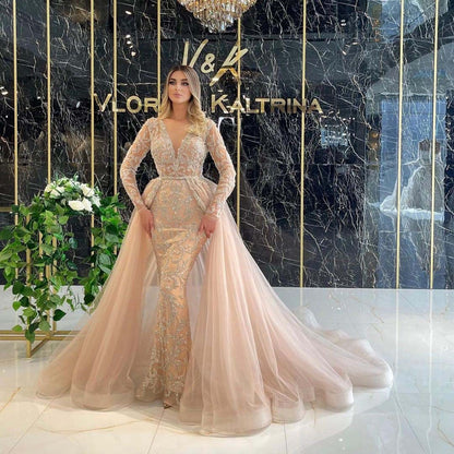 Levoire | Robe Tulle Dorée Brillante Décorée