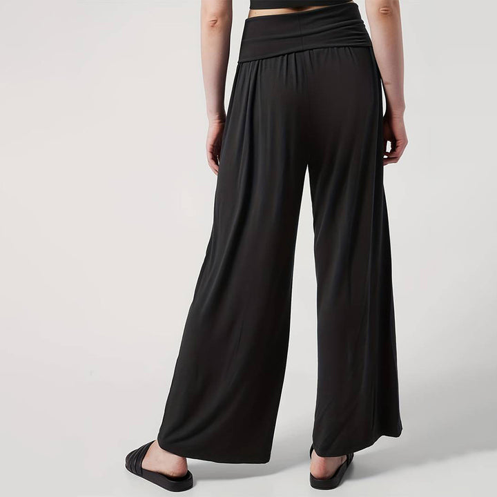 Pantalons larges en jersey pour femmes avec taille élastique et design taille haute Levoire