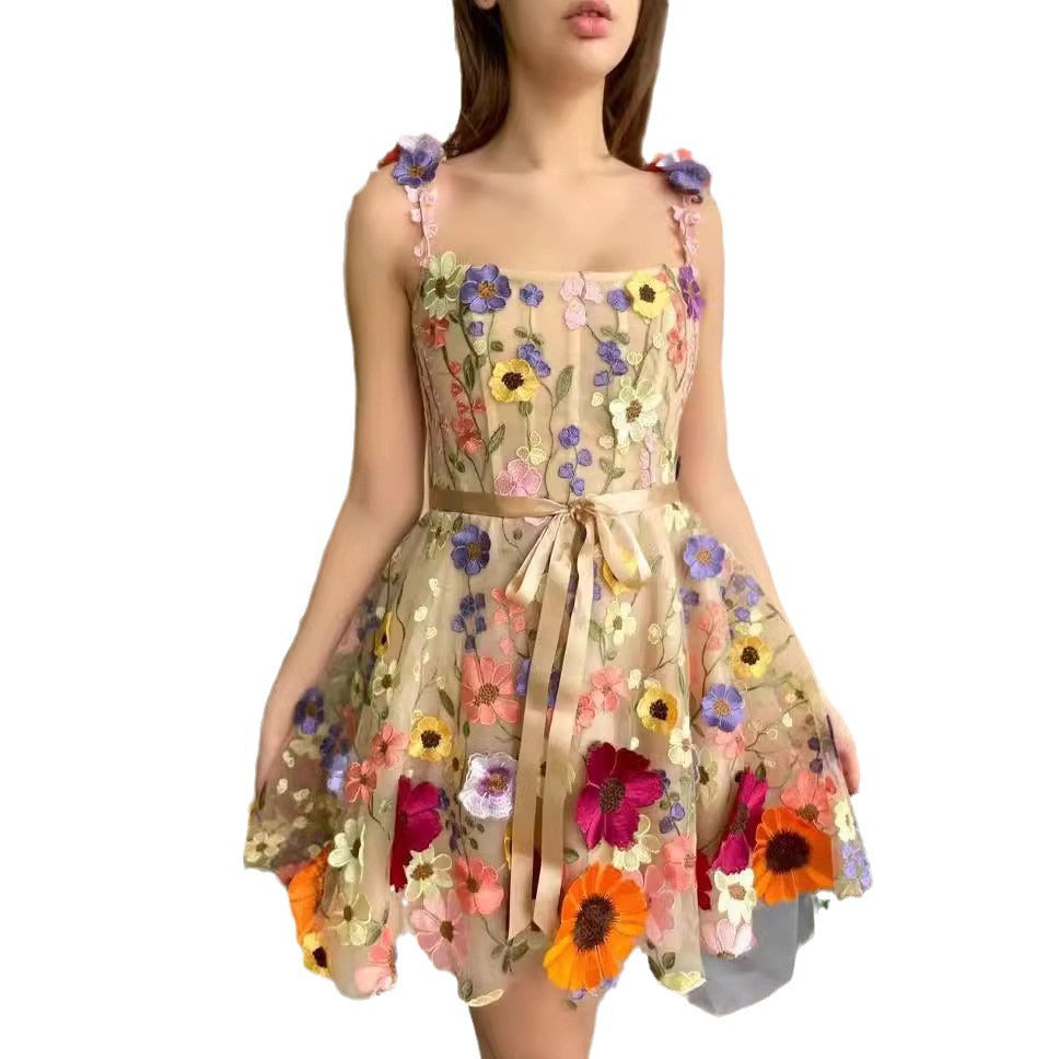 Levoire | Chic Flower Broderie Bodycon Sexy Robe