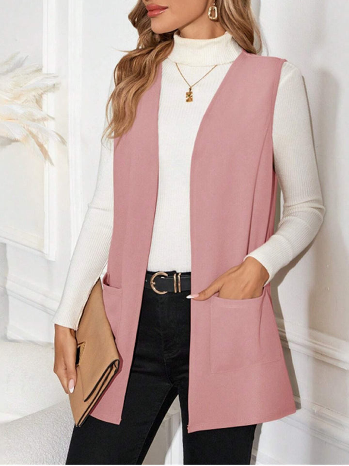 Gilet long réversible pour femmes avec poches Levoire