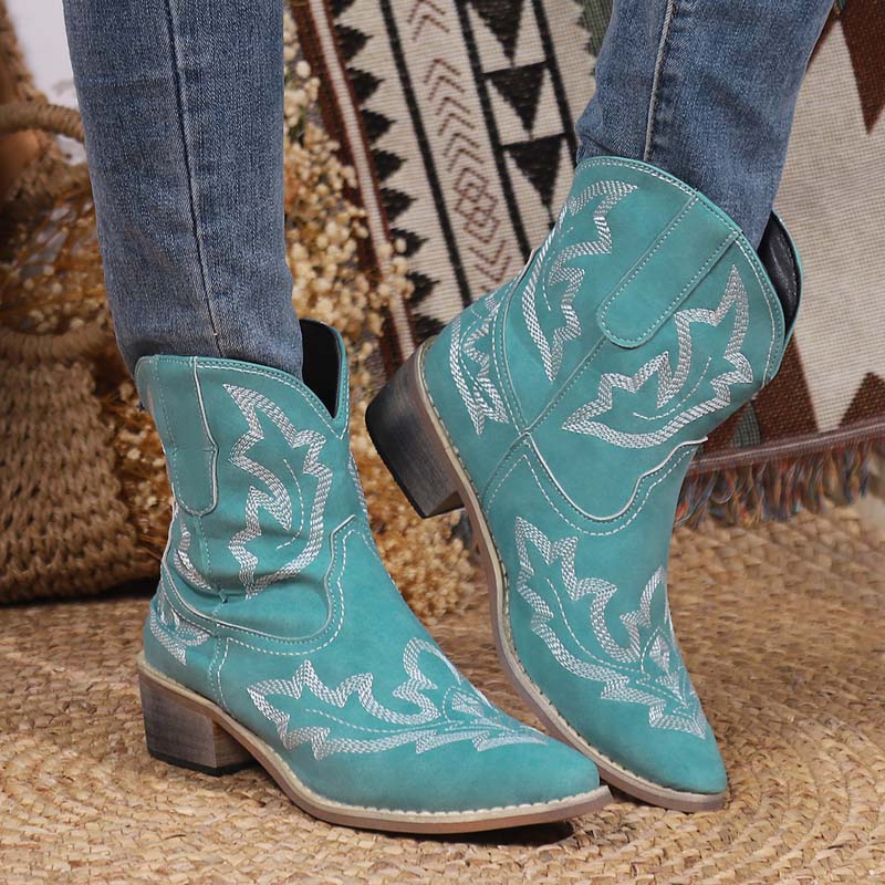 Levoire | Bottes De Cowboy Avec Détails Brodés Pour Femmes
