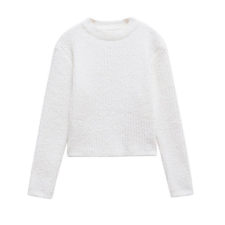 Levoire | Pull en tricot élégant Ensemble de jupe courte tricotée Top blanc A3