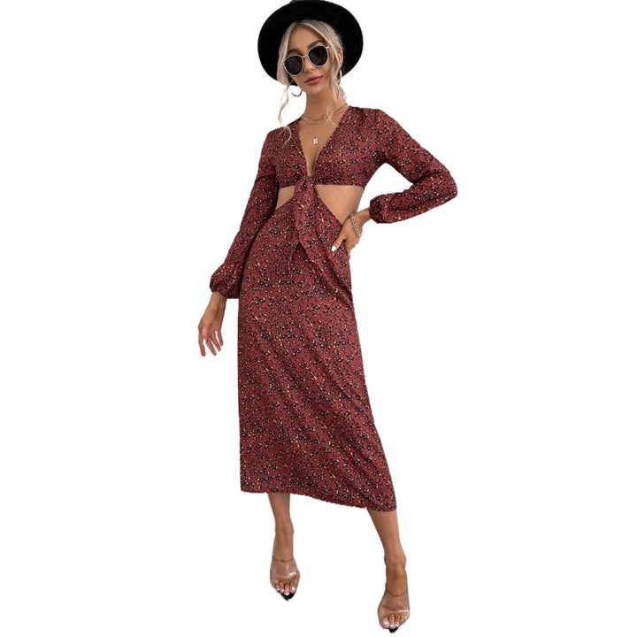 Robe maxi femme avec découpes et design de nœud ludique Levoire