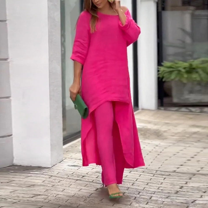 Ladies kaftan léger en deux pièces avec coupe asymétrique Levoire
