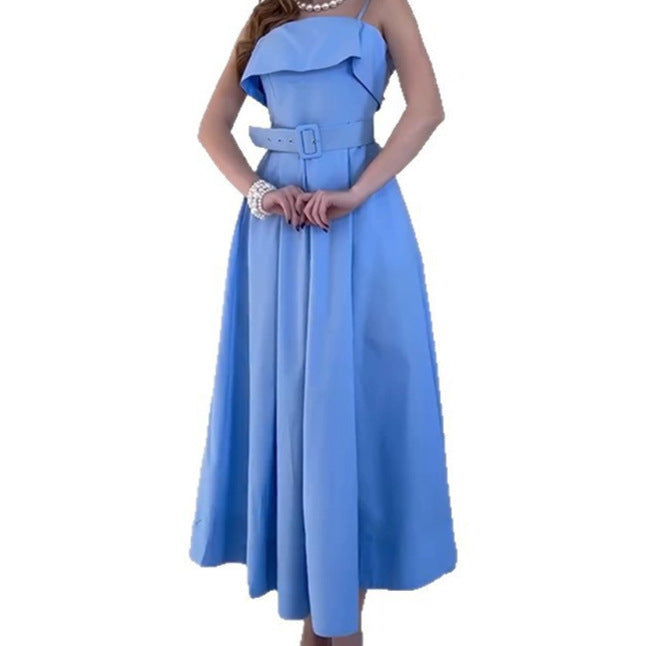 Robe maxi pour femme avec bretelles et ceinture cintrée Levoire