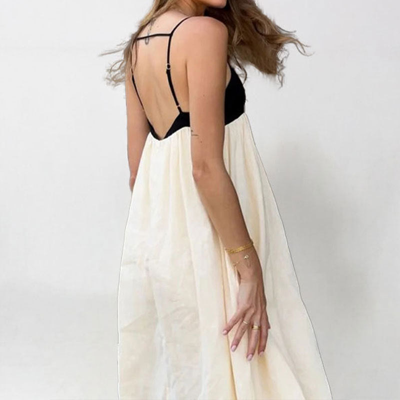 Robe maxi d'été pour femme avec coupe élégante et détails de bretelles Levoire