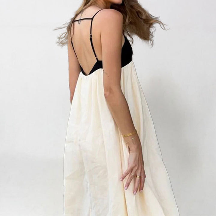 Robe maxi d'été pour femme avec coupe élégante et détails de bretelles Levoire