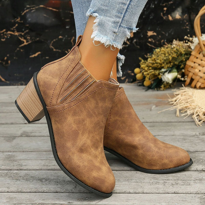 Levoire | Collection De Vin Bottes Basses À Talon Régal Pour Femmes Braun