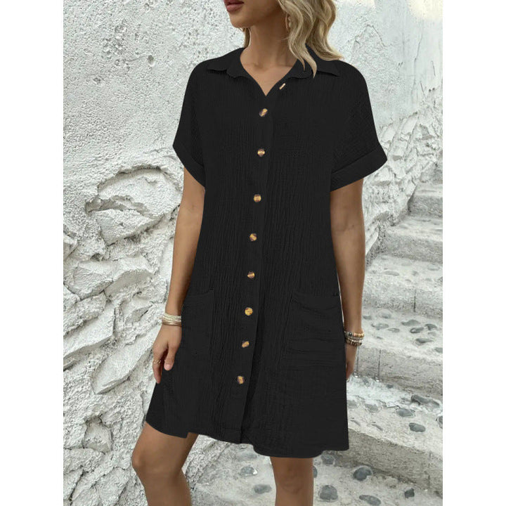 Levoire | Robe Serviette Simple Grand Col V bouton Robe