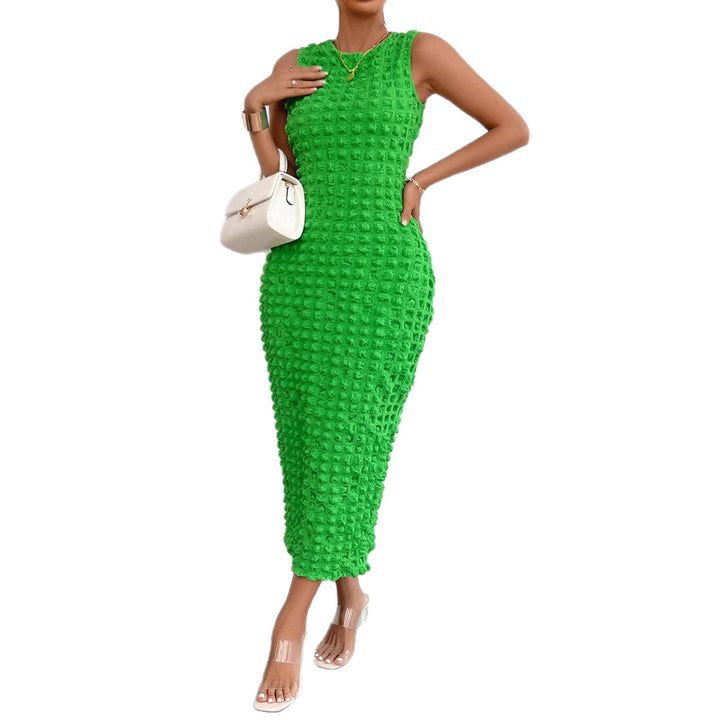 Robe midi flatteuse pour femme avec surface texturée Levoire