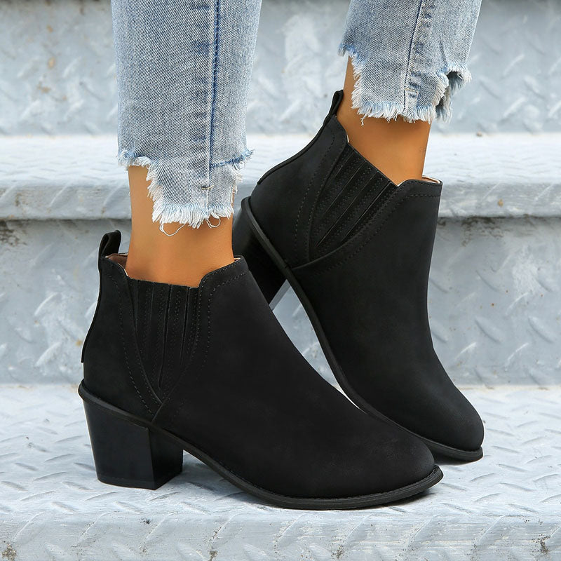 Levoire | Collection De Vin Bottes Basses À Talon Régal Pour Femmes
