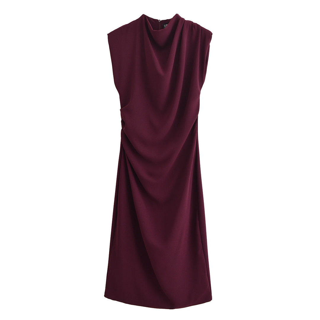 Levoire | Robe longue printemps à dos nu Bordeaux