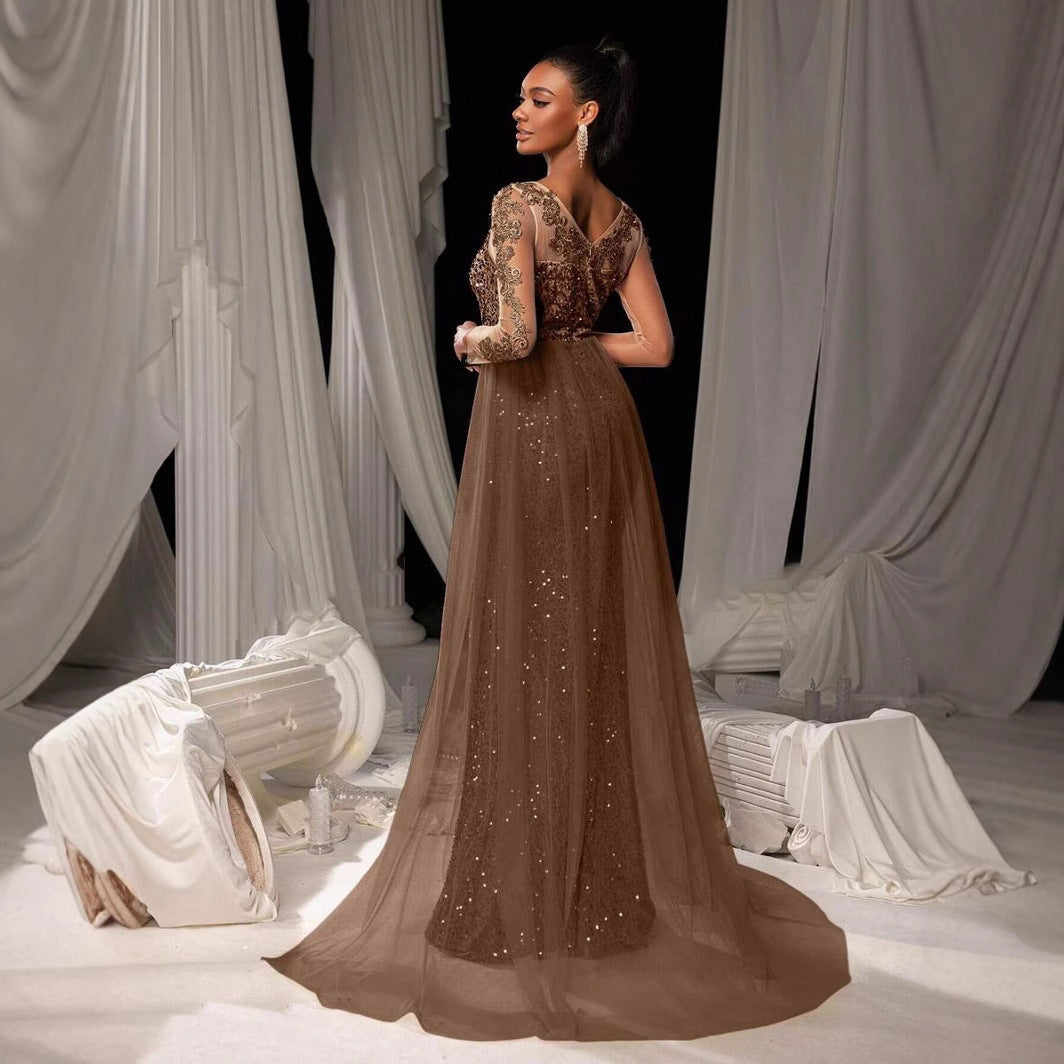 Levoire | Glamouröös Long Long Lamp Party Gown