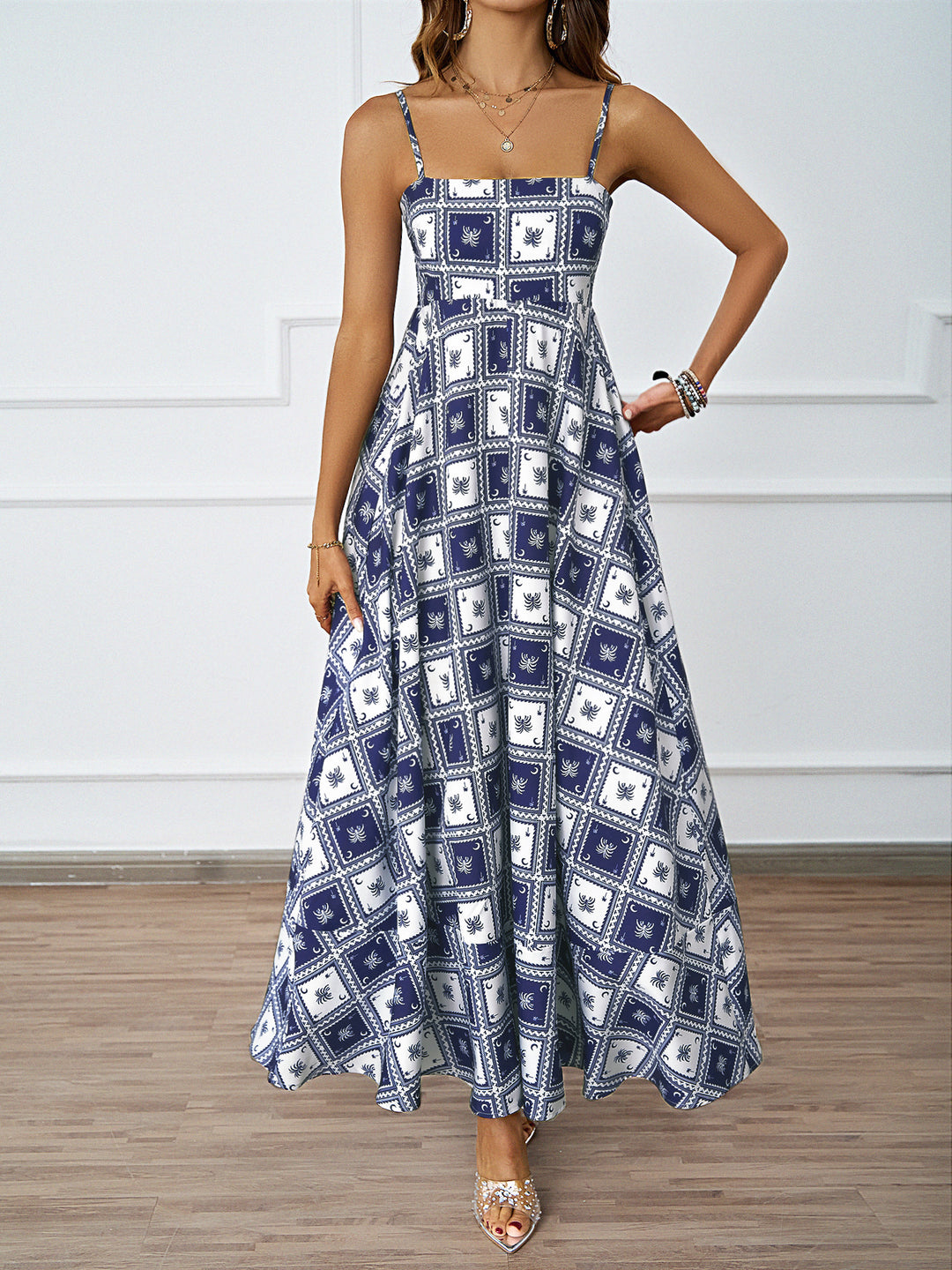 Robe maxi femme avec motif graphique Levoire