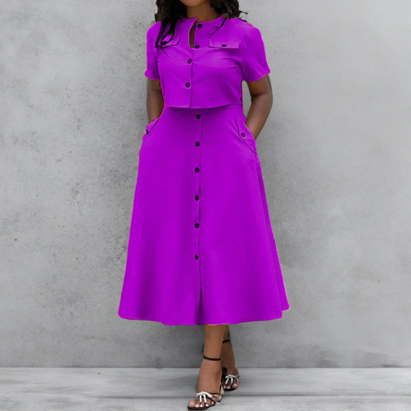 Robe deux pièces pour femmes avec veste courte et longueur mi-mollet ajustée Levoire