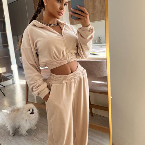Levoire | Sweatshirt-set de Rentouva avec des pantalons longs élastiques