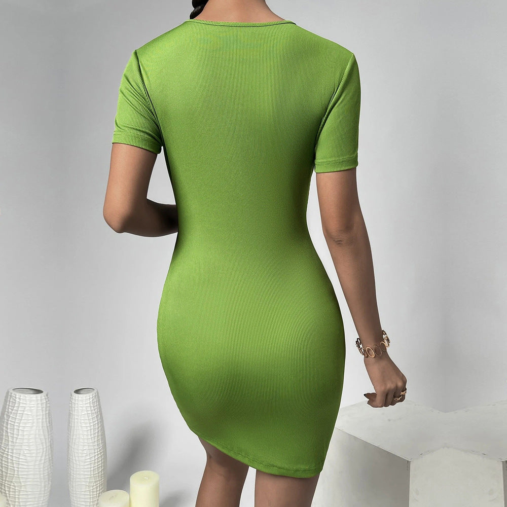 Levoire | Robe Bodycon en Tricot à Manches Courtes