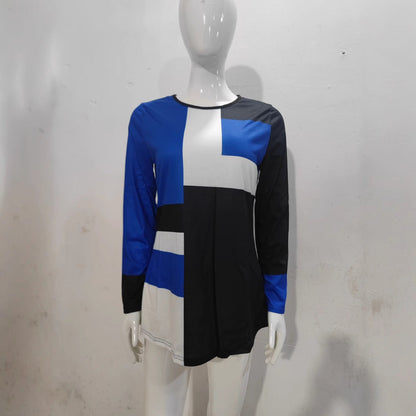 Levoire | T-shirt à col rond à motifs tendance à manches longues