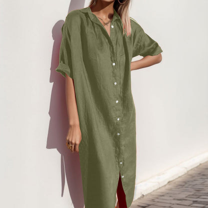 Levoire | Élégante Chemise de Plage Vêtements de Travail Slim Fit Robe