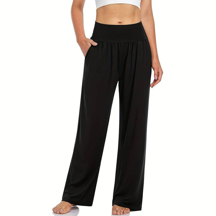 Pantalons larges en jersey pour femmes avec taille élastique et design taille haute Levoire