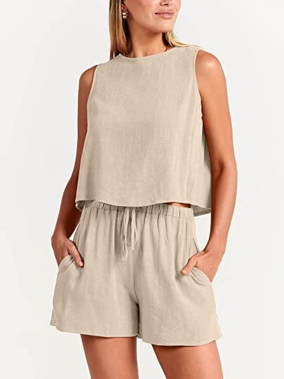 Ensemble de loisirs deux pièces pour femmes avec taille élastique Levoire
